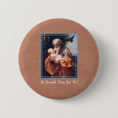 Feestdag van St. Jozef met het kindje Jezus Ronde Button 5,7 Cm (Voorkant)