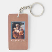 Feestdag van St. Jozef met het kindje Jezus Sleutelhanger (achterkant)