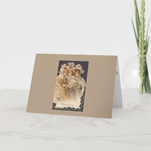  feestdag Victoriaans kerstKaart Feestdagen Kaart (Voorkant)