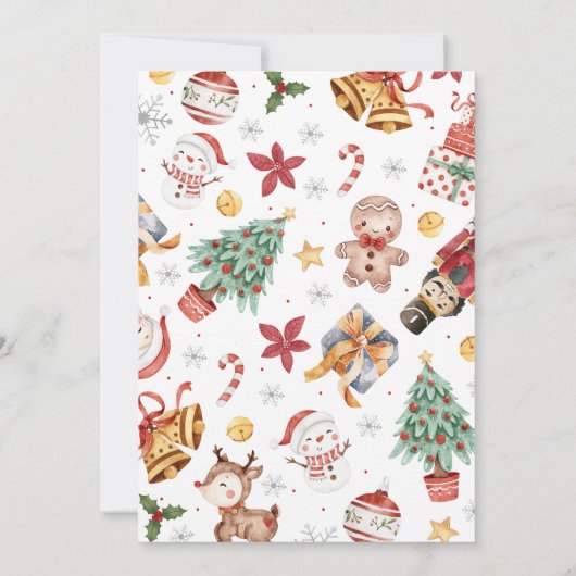 Feestdag viert seizoen kaart (Achterkant)