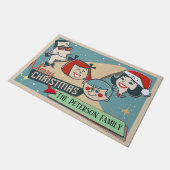 feestdag voor feestelijke feestdagen met feesteli deurmat (Schuin)