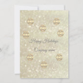 feestdag voor gouden en rode feestdagen kaart (Achterkant)