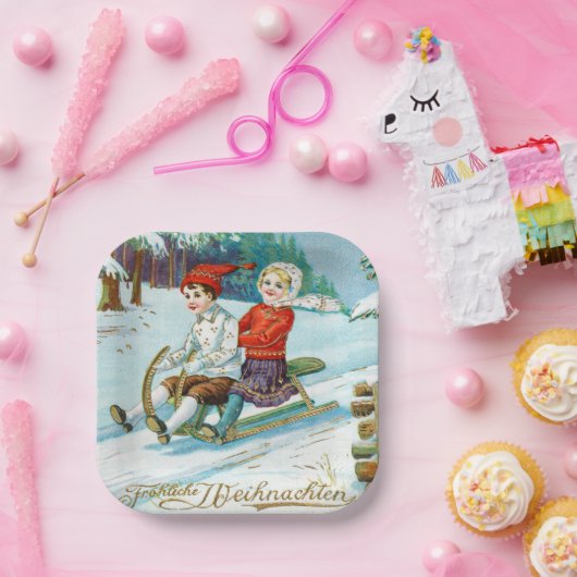 feestdag voor kerst papieren bordje (Feest)