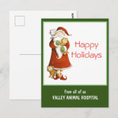  feestdag voor kerstman en katten briefkaart (Voorkant / Achterkant)