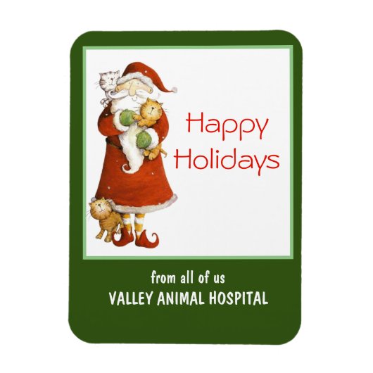 feestdag voor kerstman en katten magneet (Verticaal)