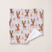 feestdag voor kerstrendieren bad handdoek (Wasdoekje)