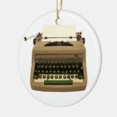  feestdag voor schrijfmachines keramisch ornament (Links)