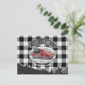  feestdag voor vrachtwagens in zwart-wit briefkaart (Staand voorkant)