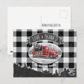  feestdag voor vrachtwagens in zwart-wit briefkaart (Voorkant / Achterkant)