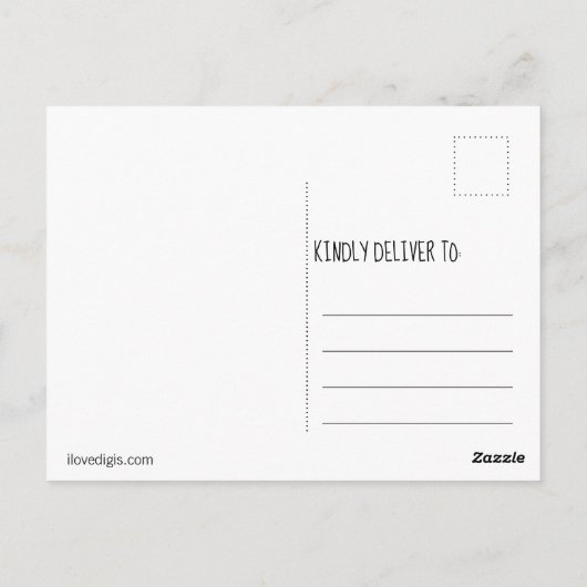 feestdag voor vrachtwagens in zwart-wit briefkaart (Achterkant)