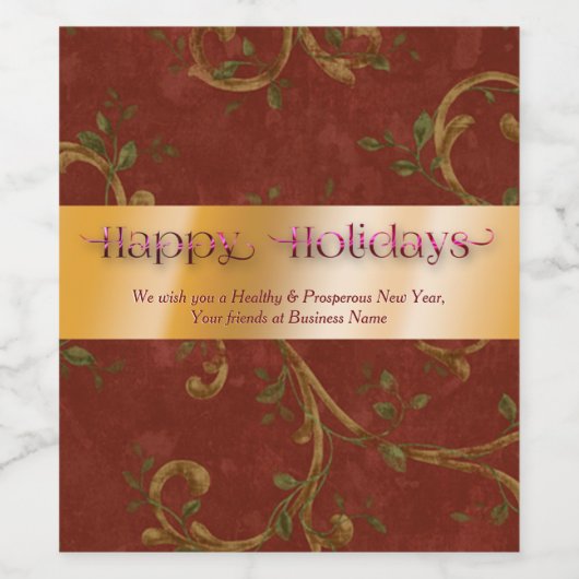  feestdag wijn etiket (Enkel label)