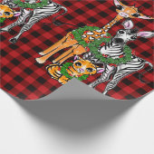 feestdag, Zebra, Giraffe, tijger Cadeaupapier (Hoek)