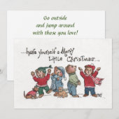 feestdag zingend acrylkarikatuur van Cubs Feestdagenkaart (Voorkant / Achterkant)