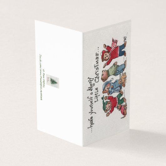 feestdag zingend acrylkarikatuur van Cubs Kaart (Buitenkant)