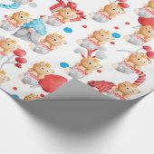 Feestdagen beer aanpassen cadeaupapier (Hoek)