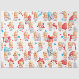 Feestdagen beer aanpassen tissuepapier