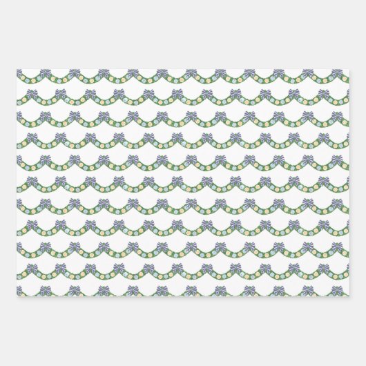 Feestdagen Blauw en Wit Chinoiserie met Citrus Inpakpapier Vel (Voorkant 2)