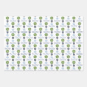 Feestdagen Blauw en Wit Chinoiserie met Citrus Inpakpapier Vel (Voorkant)