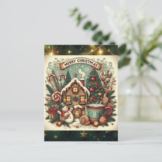 Feestdagen briefkaart (Staand voorkant)