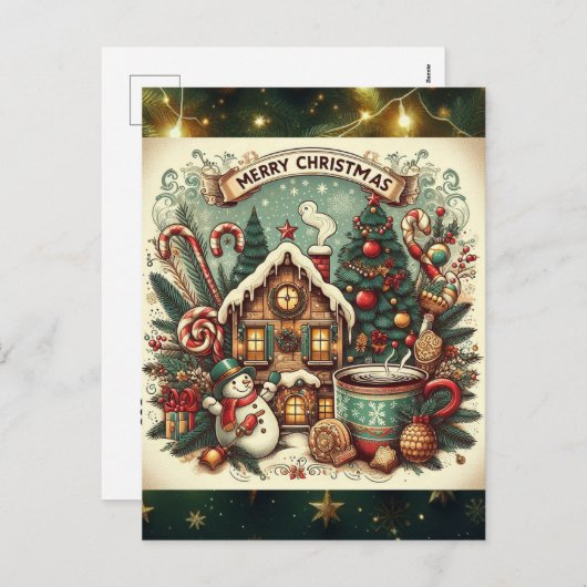 Feestdagen briefkaart (Voorkant / Achterkant)