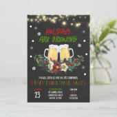 Feestdagen brouwen kerstfeest kaart (Staand voorkant)