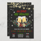 Feestdagen brouwen kerstfeest kaart (Voorkant / Achterkant)