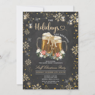 Feestdagen brouwen personeelsbier kerstfeest kaart