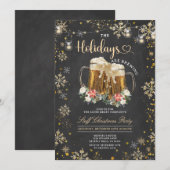 Feestdagen brouwen personeelsbier kerstfeest kaart (Voorkant / Achterkant)