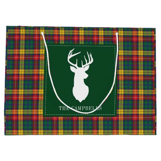 Feestdagen Buchanan Tartan Groot Cadeauzakje (Achterkant)