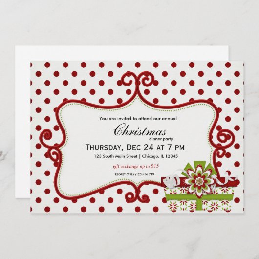 Feestdagen CadeausExchange Kaart (Voorkant / Achterkant)