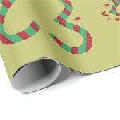Feestdagen Candy Cane Pattern Wrapping Papier (Rol Hoek)