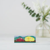 Feestdagen, caravans - contactgegevens mini visitekaartje (Staand voorkant)