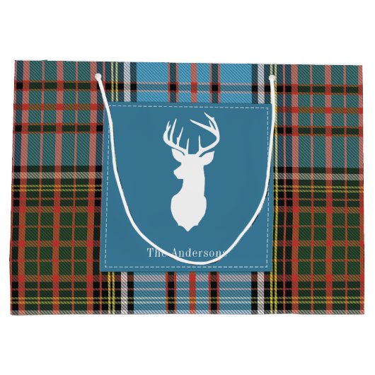 Feestdagen Clan Anderson Tartan Groot Cadeauzakje (Achterkant)