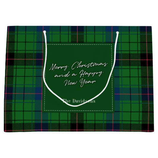 Feestdagen Clan Davidson Tartan Groot Cadeauzakje (Voorkant)