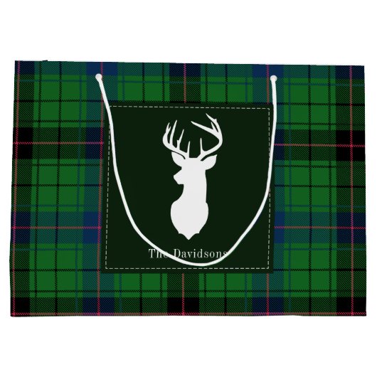 Feestdagen Clan Davidson Tartan Groot Cadeauzakje (Achterkant)