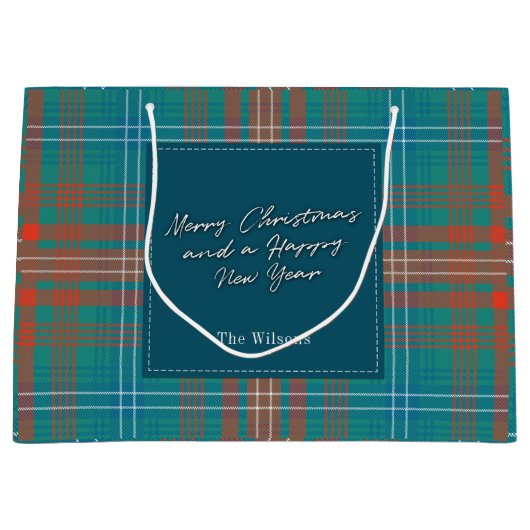 Feestdagen Clan Wilson Tartan Groot Cadeauzakje (Voorkant)