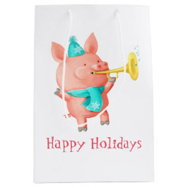 Feestdagen Cute Pig Medium Cadeauzakje
