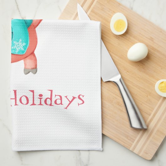 Feestdagen Cute Pig Theedoek (Quarter Fold)