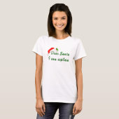 Feestdagen Dames T Shirt "Lieve Kerstman, ik kan h (Voorkant volledig)