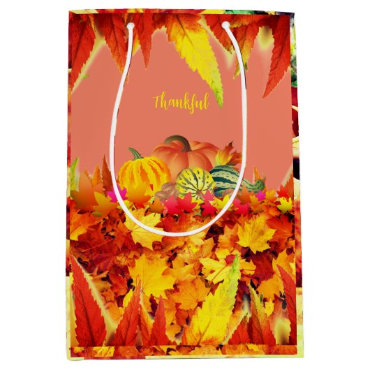 Feestdagen dankbaar medium cadeauzakje (Voorkant)