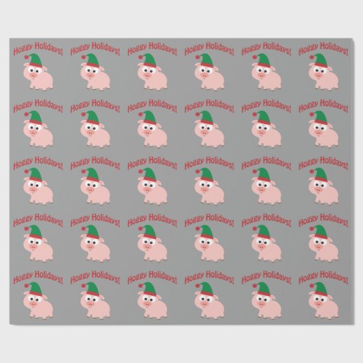 Feestdagen! Elf Pig Cadeaupapier (Vlak)