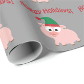 Feestdagen! Elf Pig Cadeaupapier (Rol Hoek)
