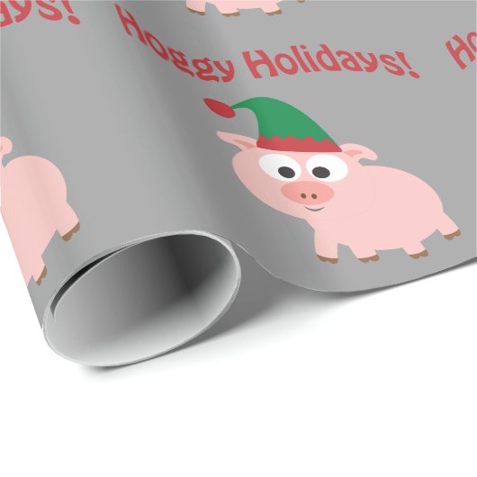 Feestdagen! Elf Pig Cadeaupapier (Rol Hoek)