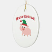 Feestdagen! Elf Pig Keramisch Ornament (Links)