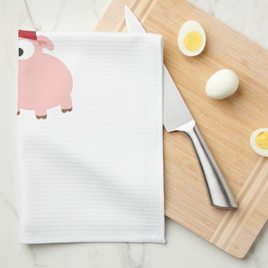 Feestdagen! Elf Pig Theedoek (Quarter Fold)