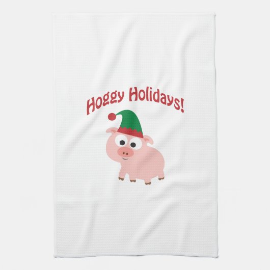 Feestdagen! Elf Pig Theedoek (Verticaal)