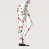 Feestdagen Feliz Navidad Print Womens Leggings (Rechts)