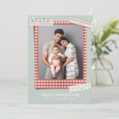 Feestdagen| Festive 3 foto Feestdagenkaart (Staand voorkant)