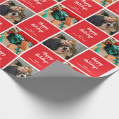 Feestdagen foto aanpasbaar cadeaupapier (Hoek)