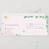 Feestdagen fotosessiebon, cadeaukaart (Achterkant)